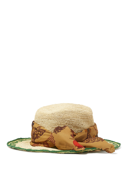 قبعة باناما بحافة منسلة